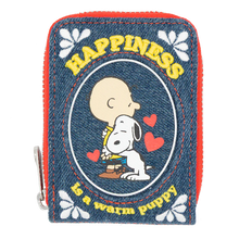 Peanuts 75th Anniversary “Happiness Is a Warm Puppy” Denim Accordion Wallet