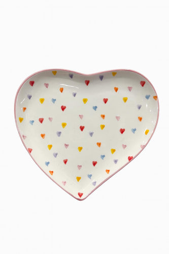 Rainbow Love Dessert Plate Pink