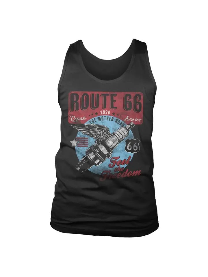 Route 66 Vintage Spark Unisex Tank Top