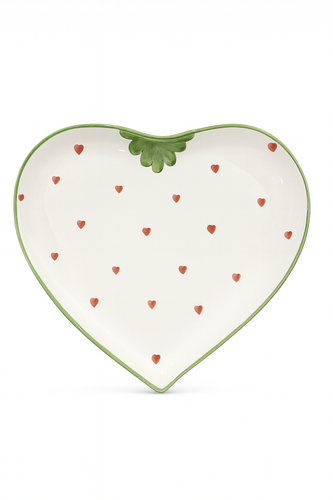 Strawberry Love Dinner Plate Green