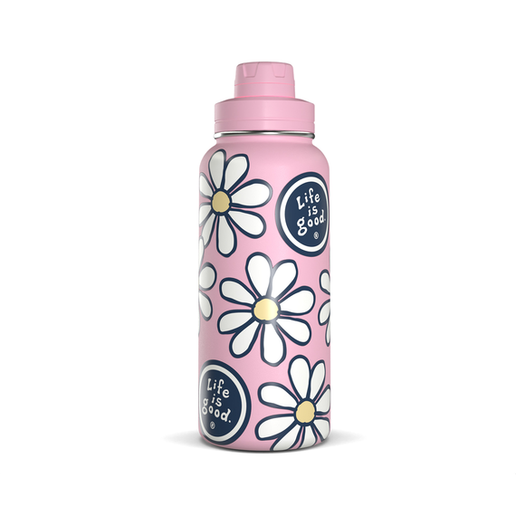 Vintage Daisy 32oz Stainless Steel Water Bottle
