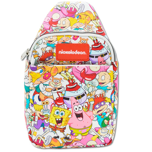 Nickelodeon 90s Rewind Stacked Character Poses Sling Bag