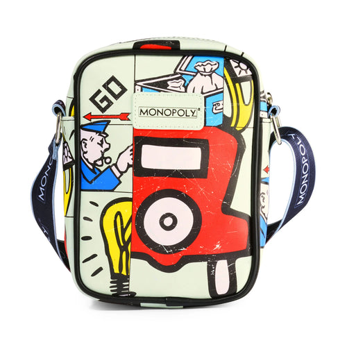 Hasbro Monopoly In The Game Board Icons Stacked Crossbody Bag