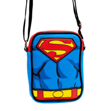 DC Comics Superman Close Up Logo and Belt Appliques Crossbody Bag