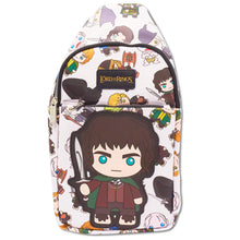 The Lord of the Rings Chibi Frodo Pose and Characters Collage Sling Bag