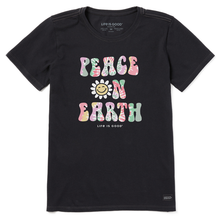 Peace on Earth Short Sleeve Women's Tie Dye Crusher Tee