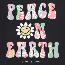 Peace on Earth Short Sleeve Women's Tie Dye Crusher Tee