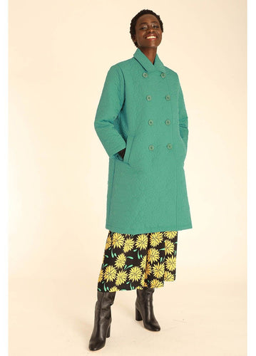 Coat Daisy Embr in Green