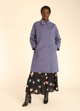 Coat Daisy Embr in Indigo