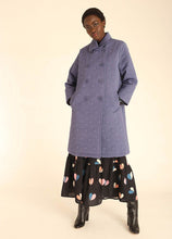 Coat Daisy Embr in Indigo