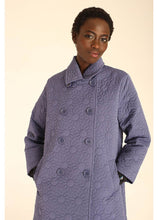 Coat Daisy Embr in Indigo