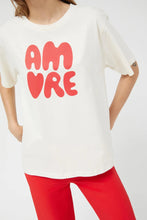 Cotton T-shirt with Amore Print