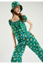 Flower Print Mid-rise Trousers