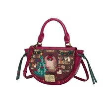 Vendula Christmas Library Winged Top Handle Bag