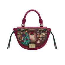 Vendula Christmas Library Winged Top Handle Bag