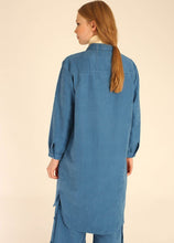 Long Overshirt in Blue