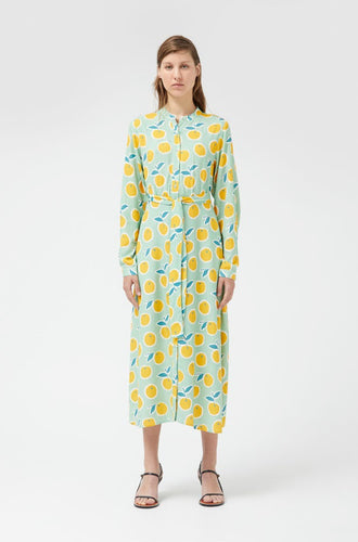 Yuzu Midi Dress with Yuzu Print