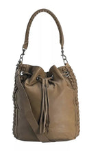 Louisa Bellow Quilted Leather Hobo Crossbody Bucket Bag