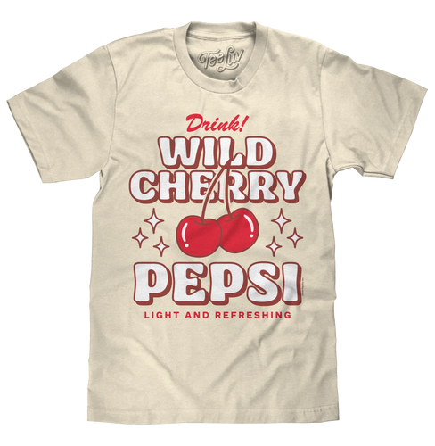 Pepsi Wild Cherry 70's Soda Logo Unisex Tee