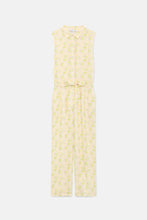 Seashell Print Shirt-style Jumpsuit