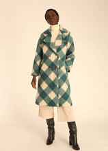 Squares Coat in Green