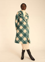 Squares Coat in Green