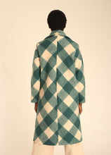 Squares Coat in Green