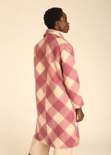 Squares Coat in Rose