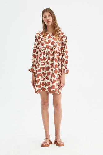 Geometric Print Oversized Mini Dress