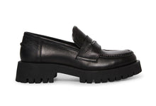 Lawrence Platform Loafers in Black Leather