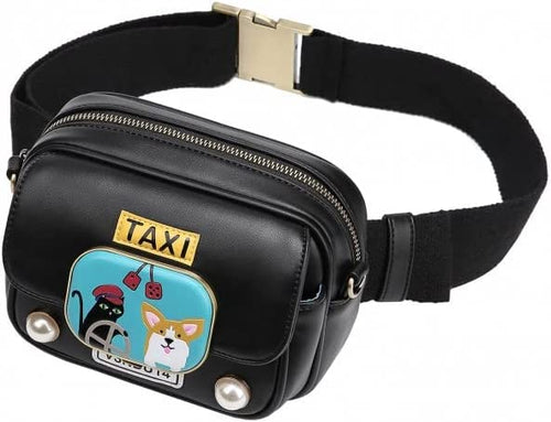 London Cats and Corgis Taxi Crossbody Convertible to Mini Belt Bag