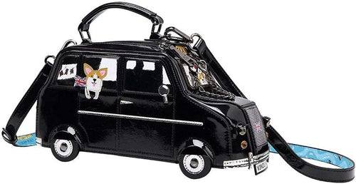London Cats and Corgis Black Cab Novelty Bag