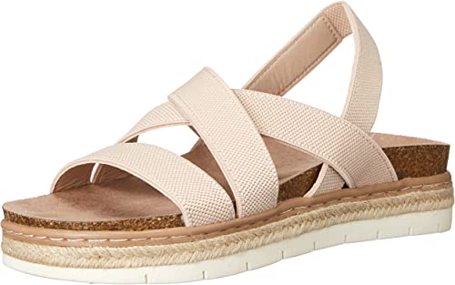 Lorra Strappy Heeled Sandals in Blush Fabric