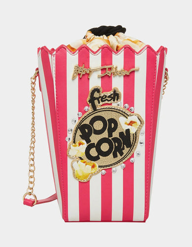 Kitsch Butter Me Up Popcorn Crossbody Bag in Red Multi