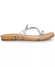 Candy-S Strappy Studded Flat Sandals in Clear
