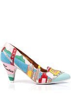 San Francisco Appliqued Mid-Heel Pump