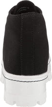 Shaddoww Hi-top Platform Sneakers in Black Fabric