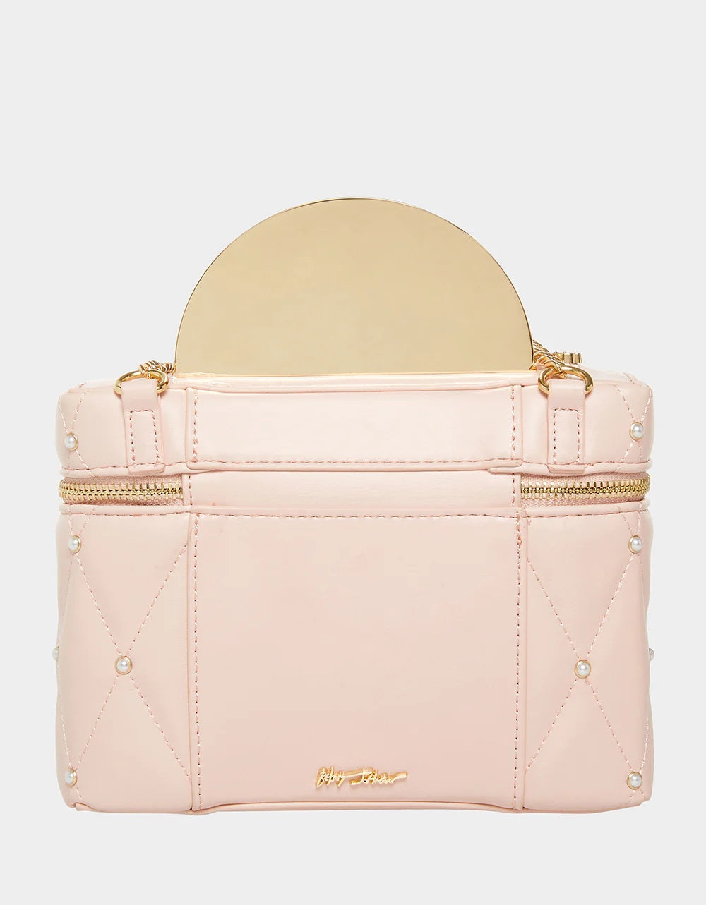 Betsey Johnson Mirror Vanity Crossbody, Blush: Handbags