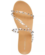 Candy-S Strappy Studded Flat Sandals in Clear