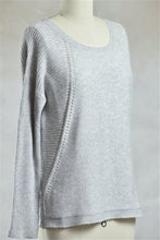 Round Neck Ribbed Knit Sweater