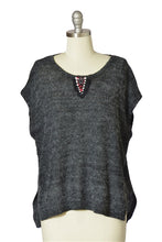 Tribal Sleeveless Knit High-low Sweater