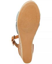 Colette Platform Wedge Sandals in Denim Multi