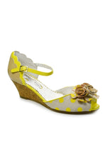 Crazy Daisy Wedge Sandals in Yellow