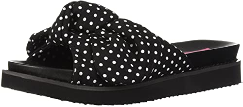 Women's June Slide Sandals in Black Polka Dot