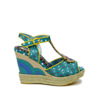 Round The Twist Sailor-Themed Wedge Platform Sandals