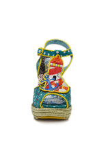 Round The Twist Sailor-Themed Wedge Platform Sandals