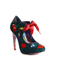 Pop Kiss Platform Heels In Teal Pewter