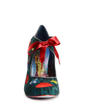 Pop Kiss Platform Heels In Teal Pewter