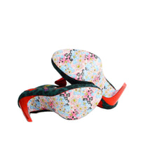 Pop Kiss Platform Heels In Teal Pewter