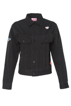 Black Denim Patches Jacket